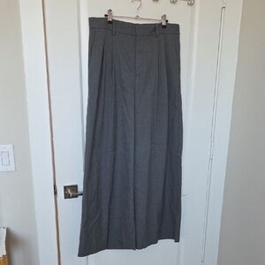 Madewell Charcoal Harlow Superwide Leg Trousers